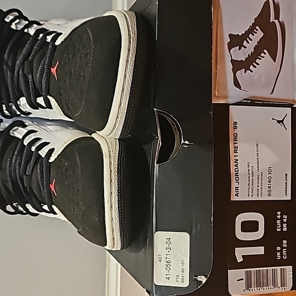 Air Jordan 1 retro 99 white/black/gym red - Picture 8 of 8